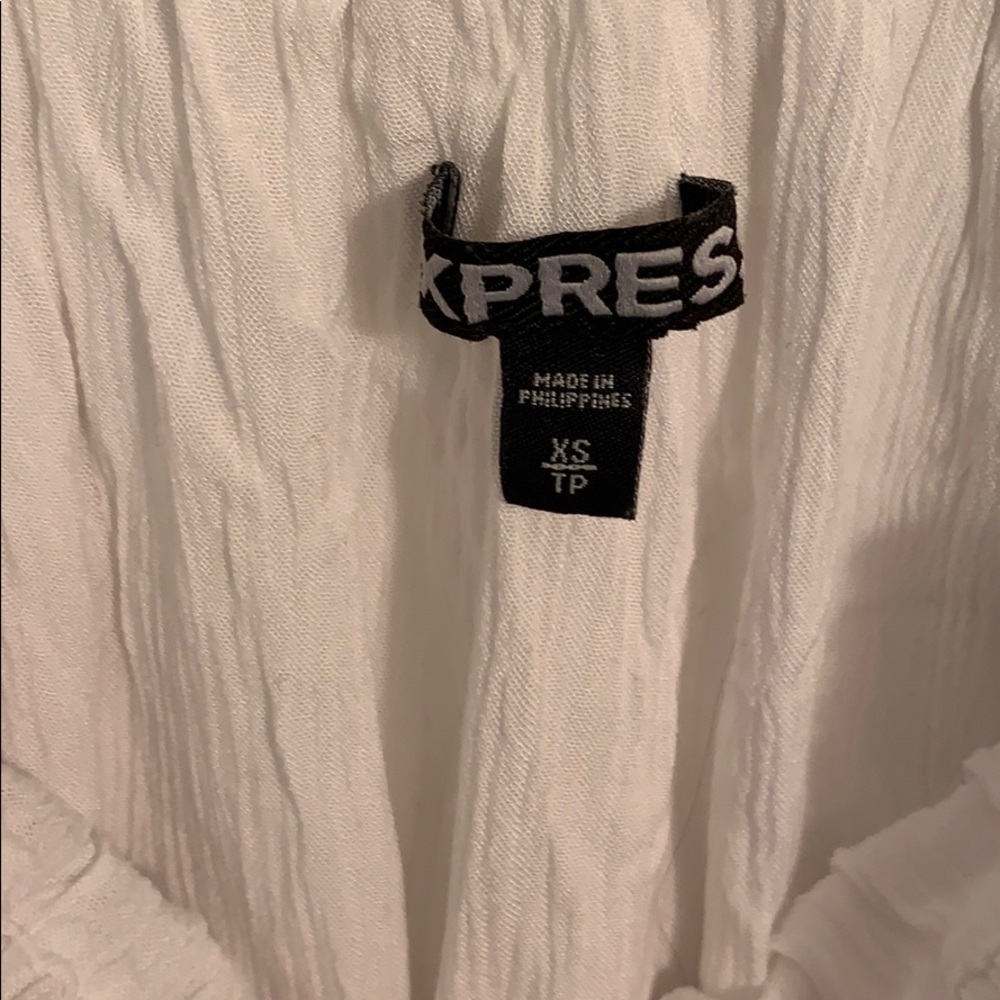 Express White Ruffle Blouse - Picture 2 of 4